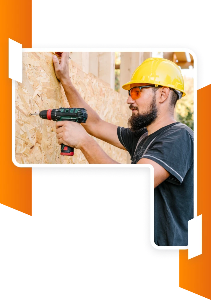 Spray foam insulation contractor at work